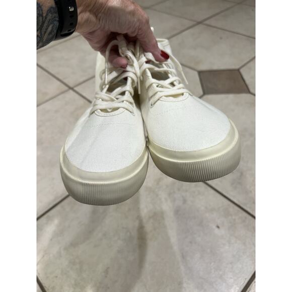 Everlane Off White The Forever Canvas High Top Lace Up Sneakers Sz W 10.5 M 8.5 - Picture 4 of 9